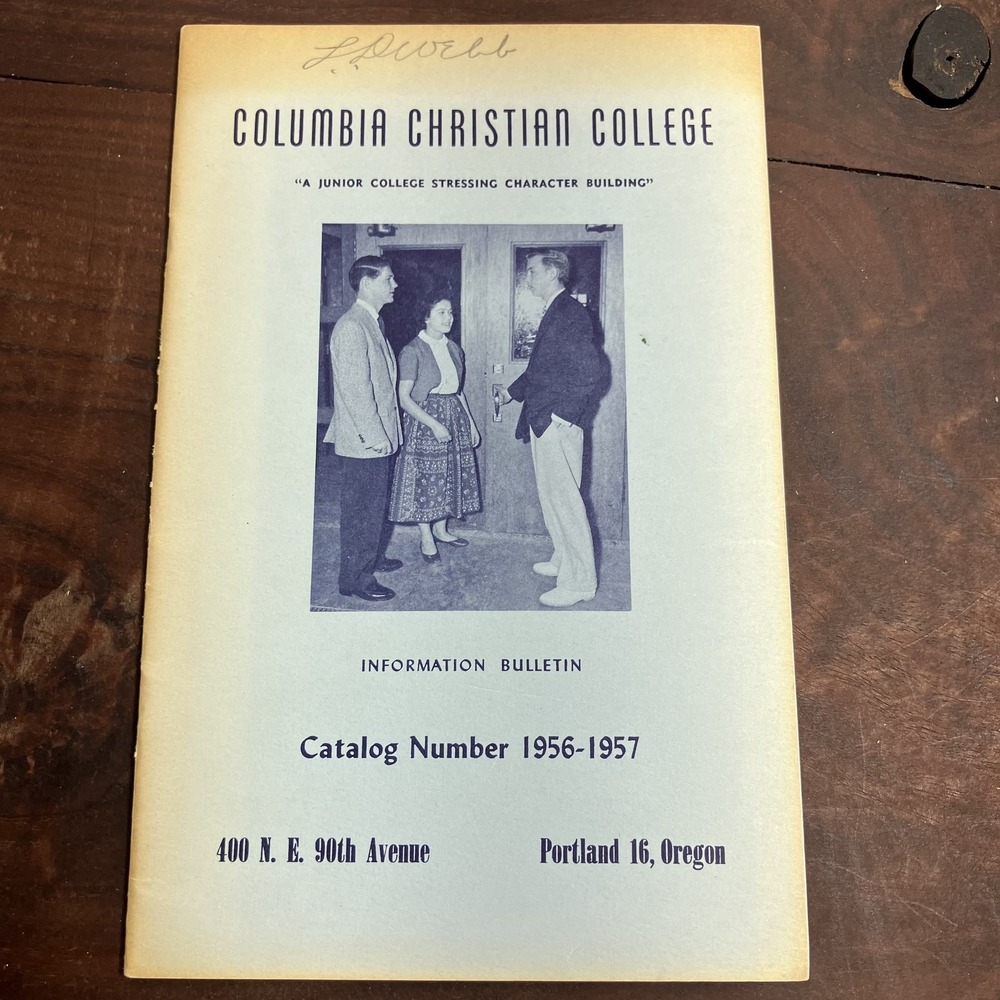 Vintage Columbia Christian College Bulletin Catalog 1956-57 Portland Oregon Book